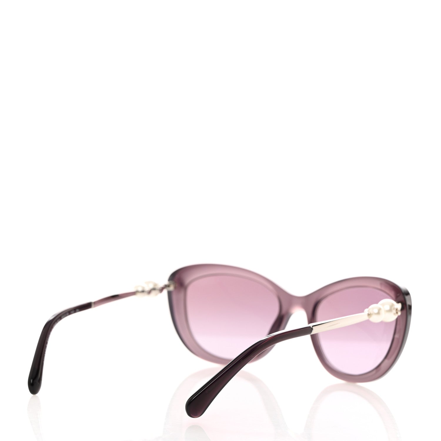 Chanel Acetate Pearl Cat Eye Sunglasses 5340-H Purple 4 of 8