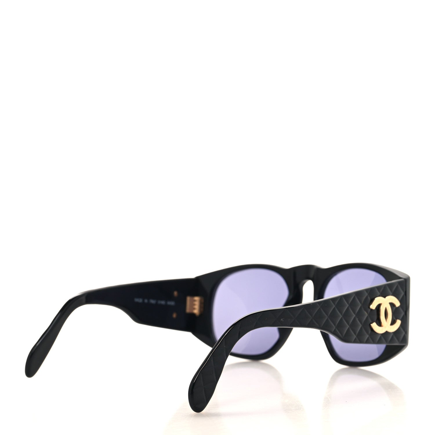 Chanel Acetate Quilted Sunglasses 01450 Black 4 of 6
