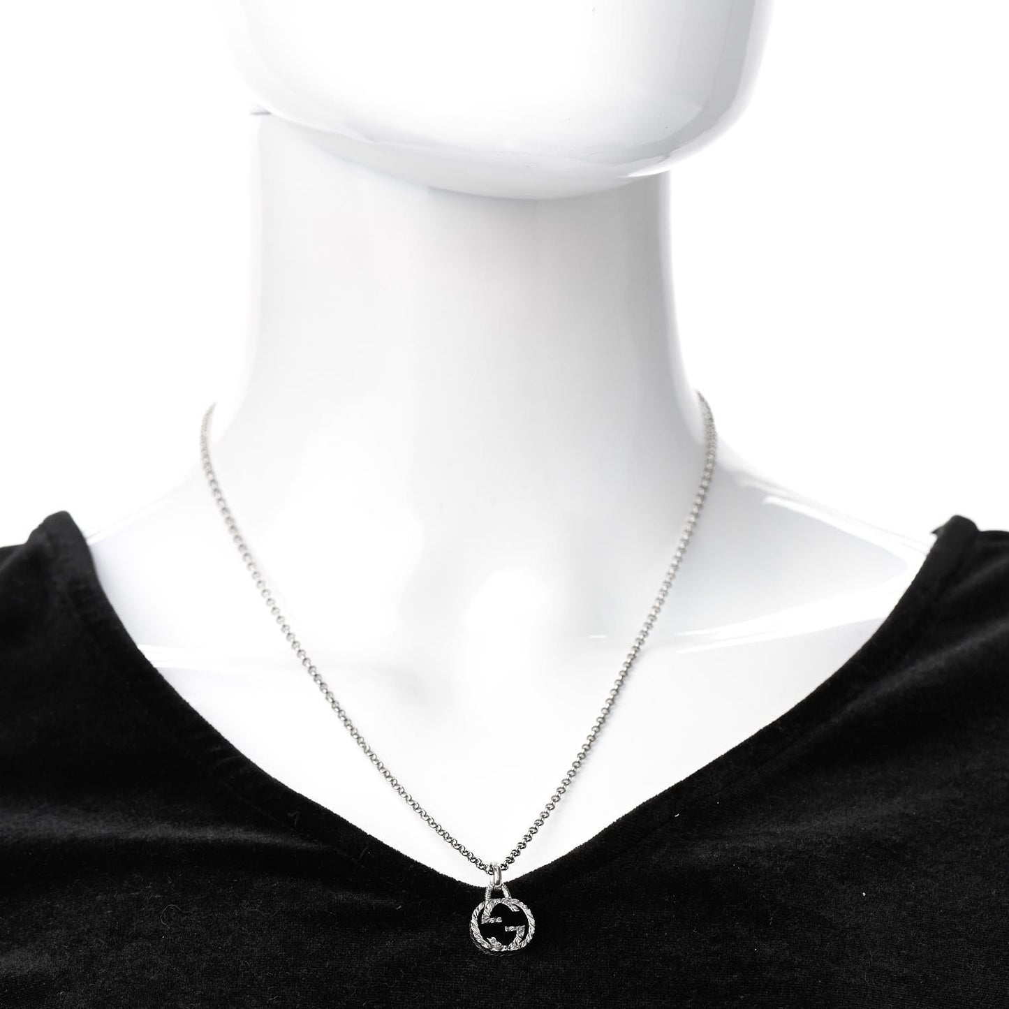 Sterling Silver Interlocking G Pendant Necklace