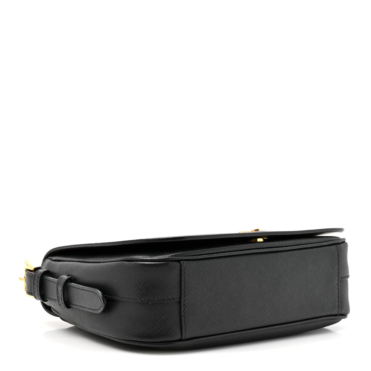Prada Saffiano Flap Crossbody Black 4 of 10