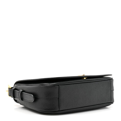 Prada Saffiano Flap Crossbody Black 4 of 10