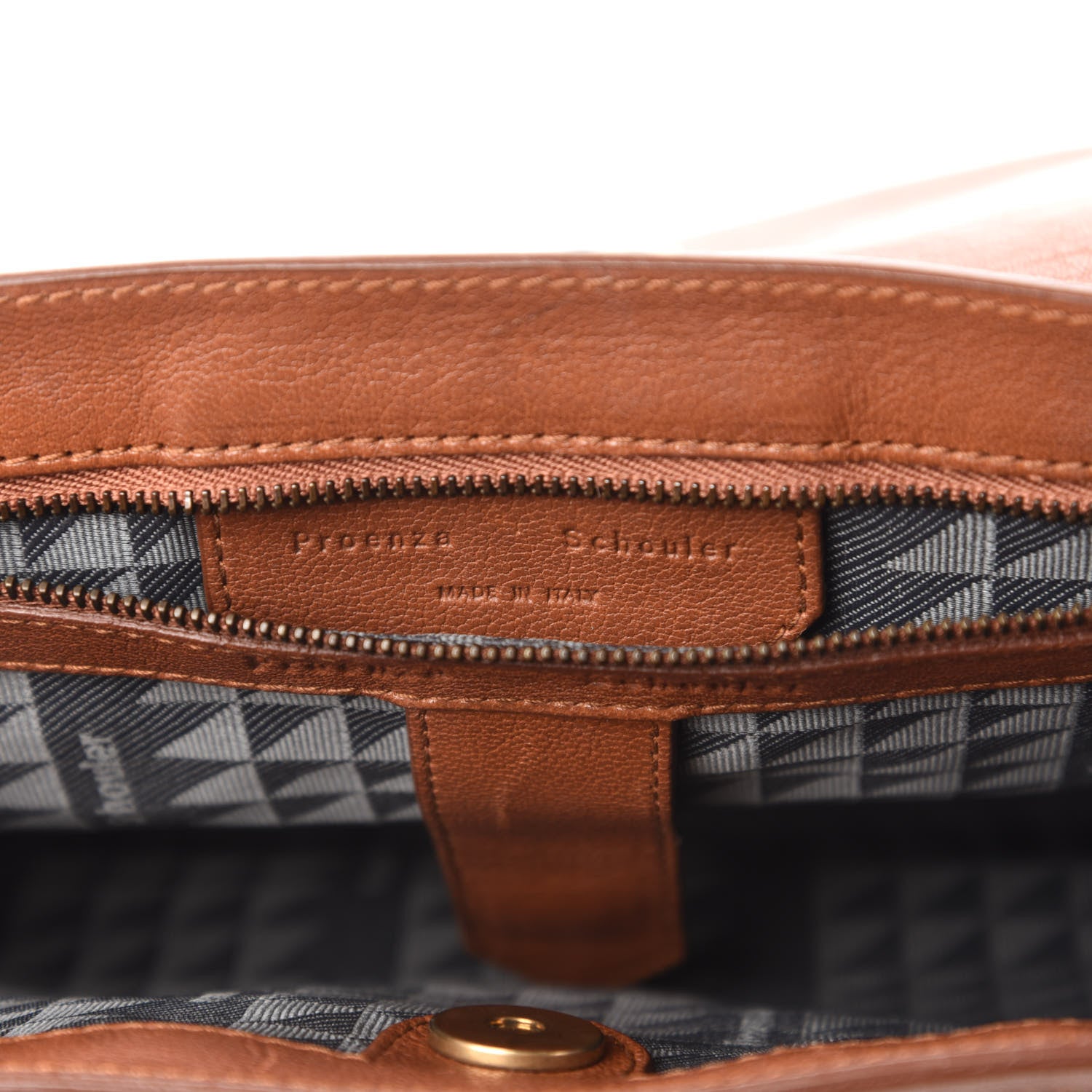 Proenza Schouler Lambskin Medium PS1 Satchel Saddle 8 of 9