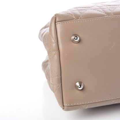 Bottega Veneta CHRISTIAN DIOR Lambskin Cannage Lady Dior Shoulder Bag Beige 5 of 10