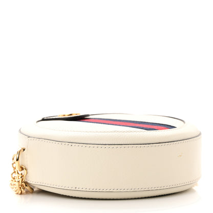 Gucci Textured Calfskin Web Mini Ophidia Round Shoulder Bag Mystic White 4 of 12