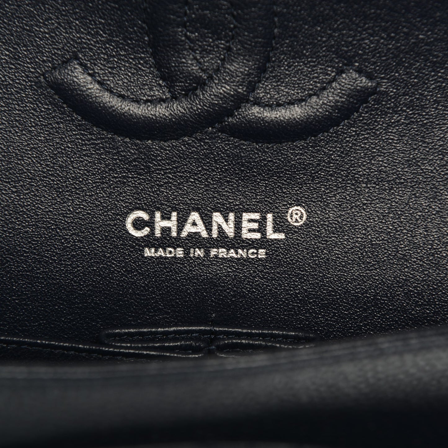 Caviar Quilted Medium Double Flap Navy