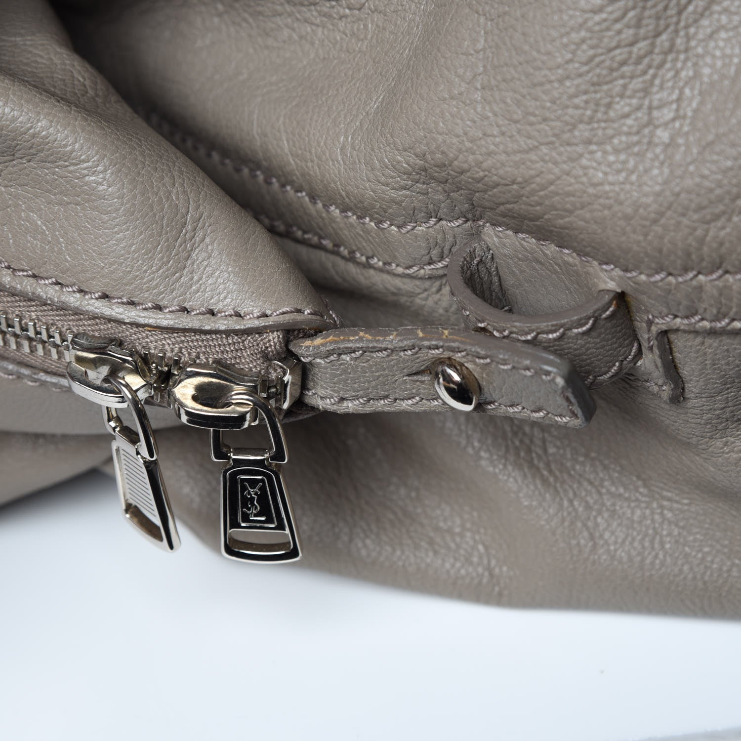 Saint Laurent Chevre Studded Large Rock Stud Easy Y Grey 14 of 21