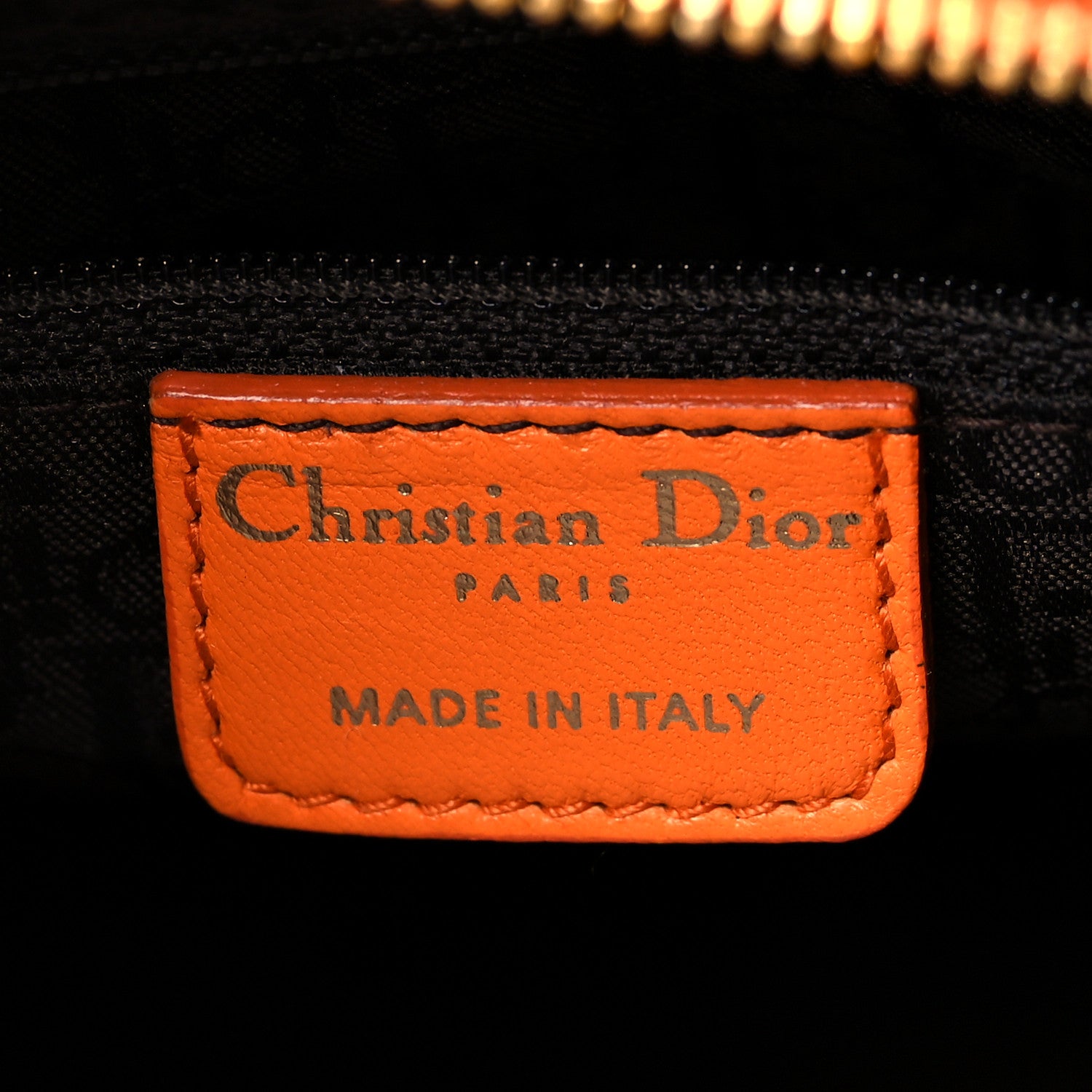 Christian Dior Lambskin Cannage Medium Lady Dior Orange 6 of 10