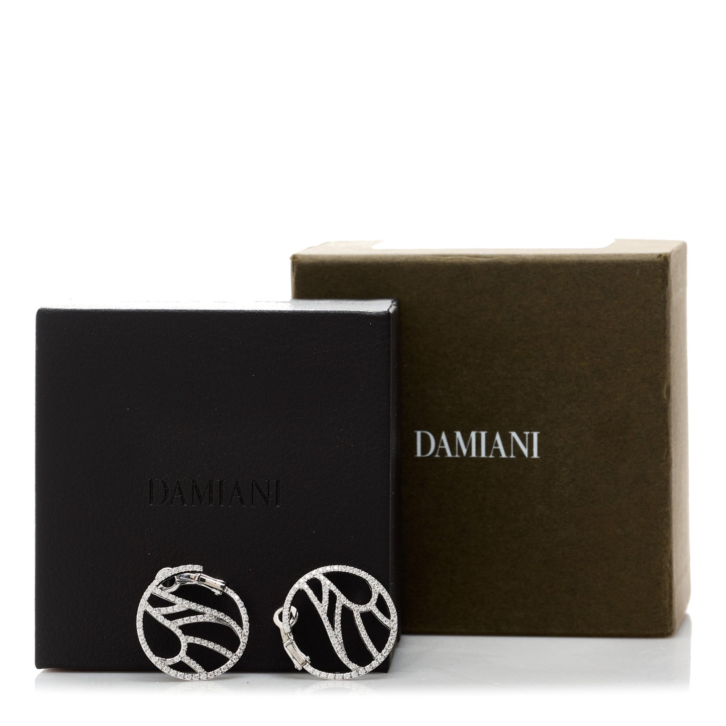 18K White Gold Diamond Battito D’ali Earrings