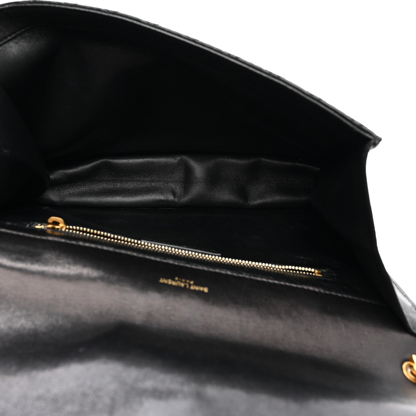 Lambskin Quilted Monogram Gaby Chain Bag Black