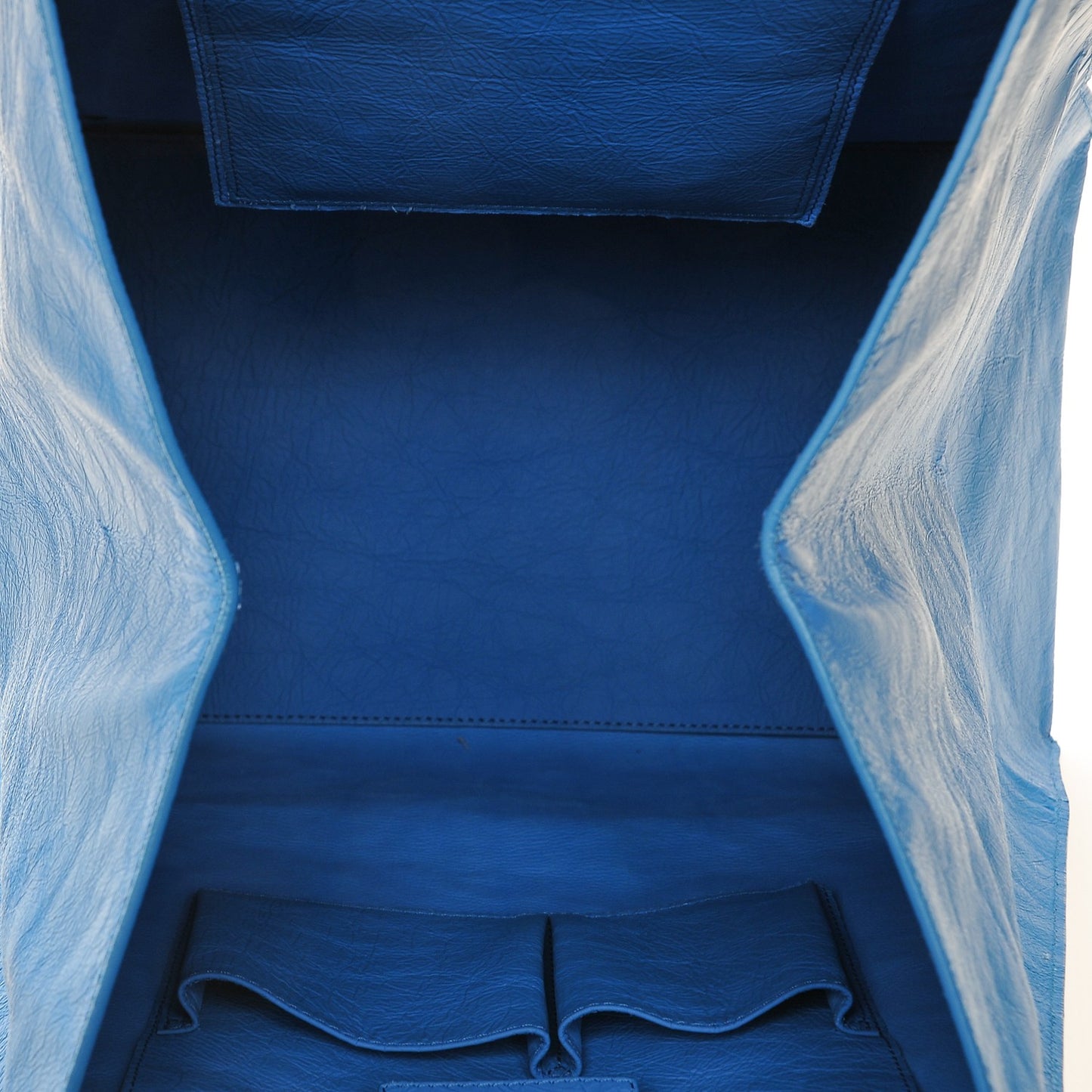 Veau Papier Basket Tote Bleu