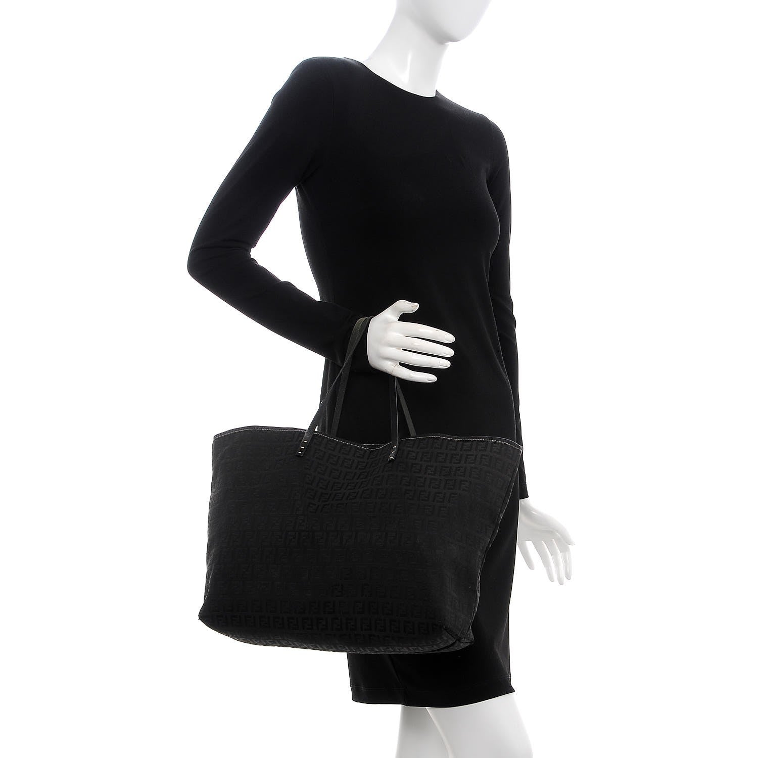 Fendi Zucchino Tote Black 2 of 15