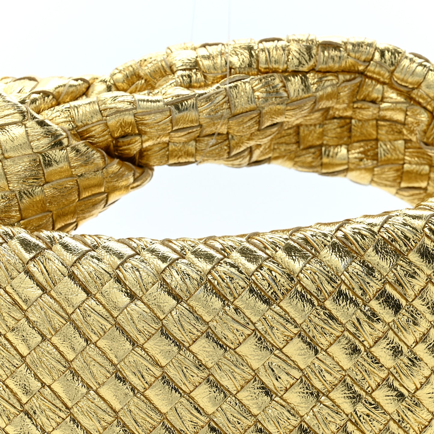 Metallic Nappa Intrecciato Mini Jodie Gold