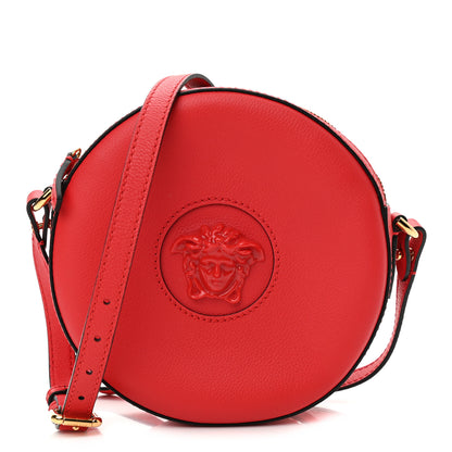 Versace Calfskin La Medusa Round Camera Bag Red 1 of 10