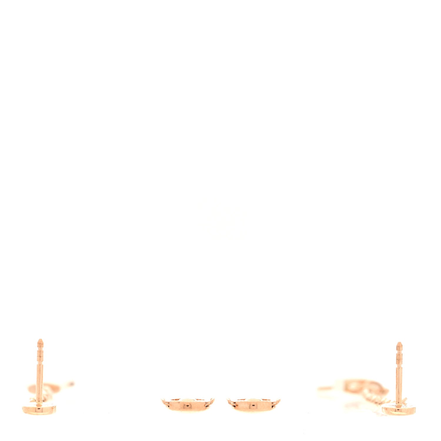 Hermes 18K Rose Gold Kelly Clochette Earrings 3 of 5