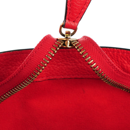 Celine Drummed Calfskin Mini Luggage Coquelicot 7 of 9