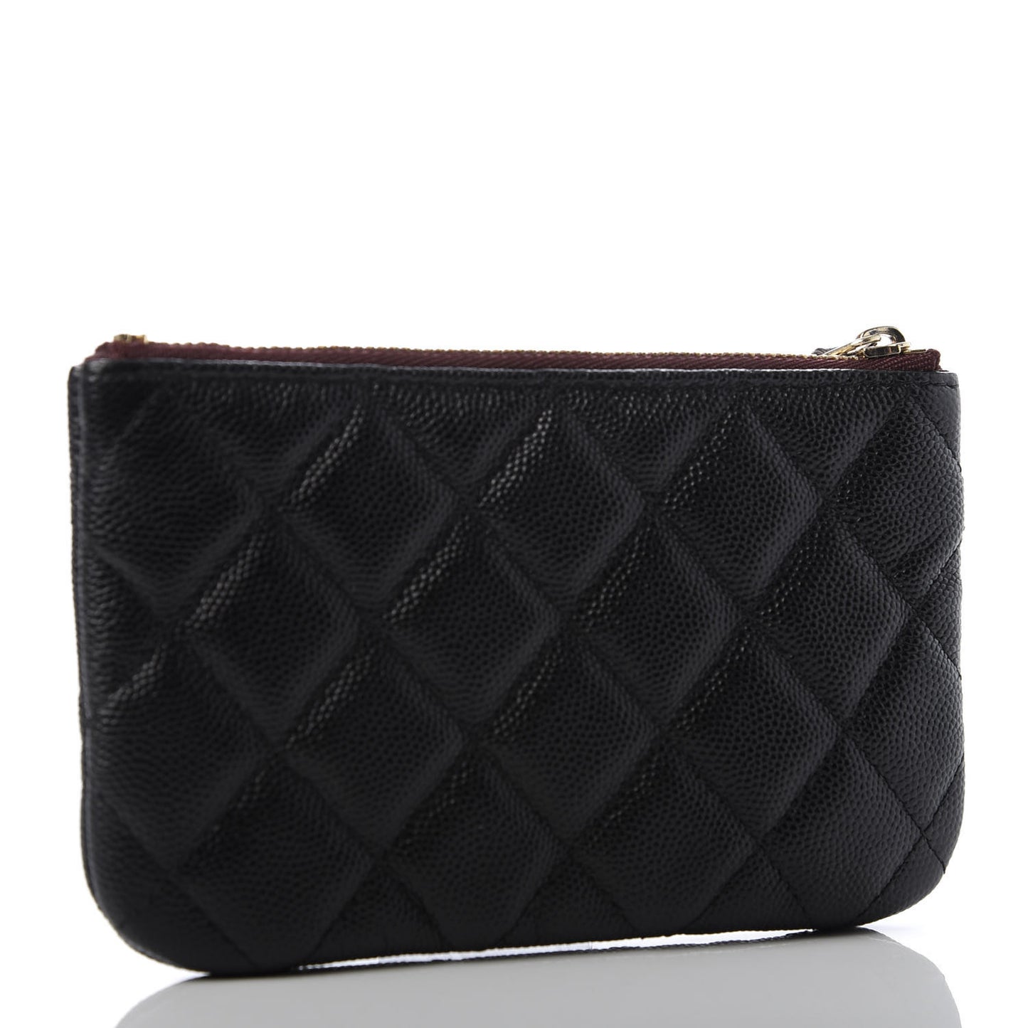 Caviar Quilted Small Cosmetic Case Black