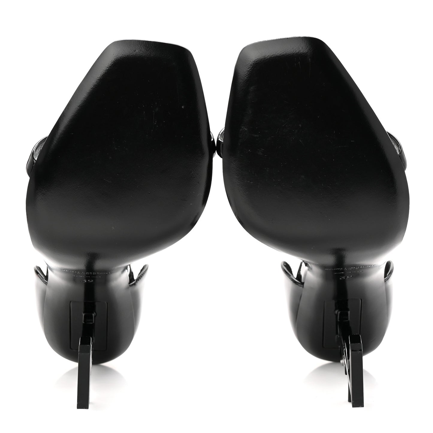 Patent Calfskin Opyum 110 Sandals 39 Black