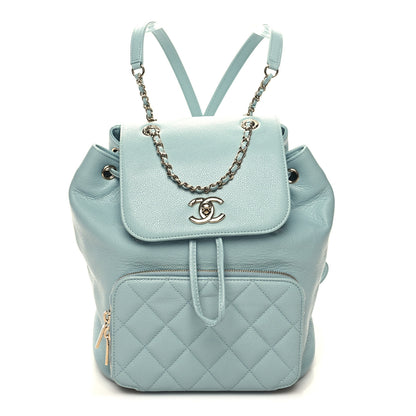 Chanel Caviar Quilted Business Affinity Backpack Light Blue 1 of 12