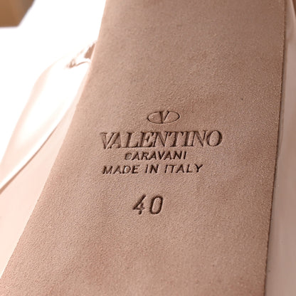 Valentino Garavani Patent Tan-Go 55/155mm Platform Slide Sandals 40 Rose Cannelle 6 of 10