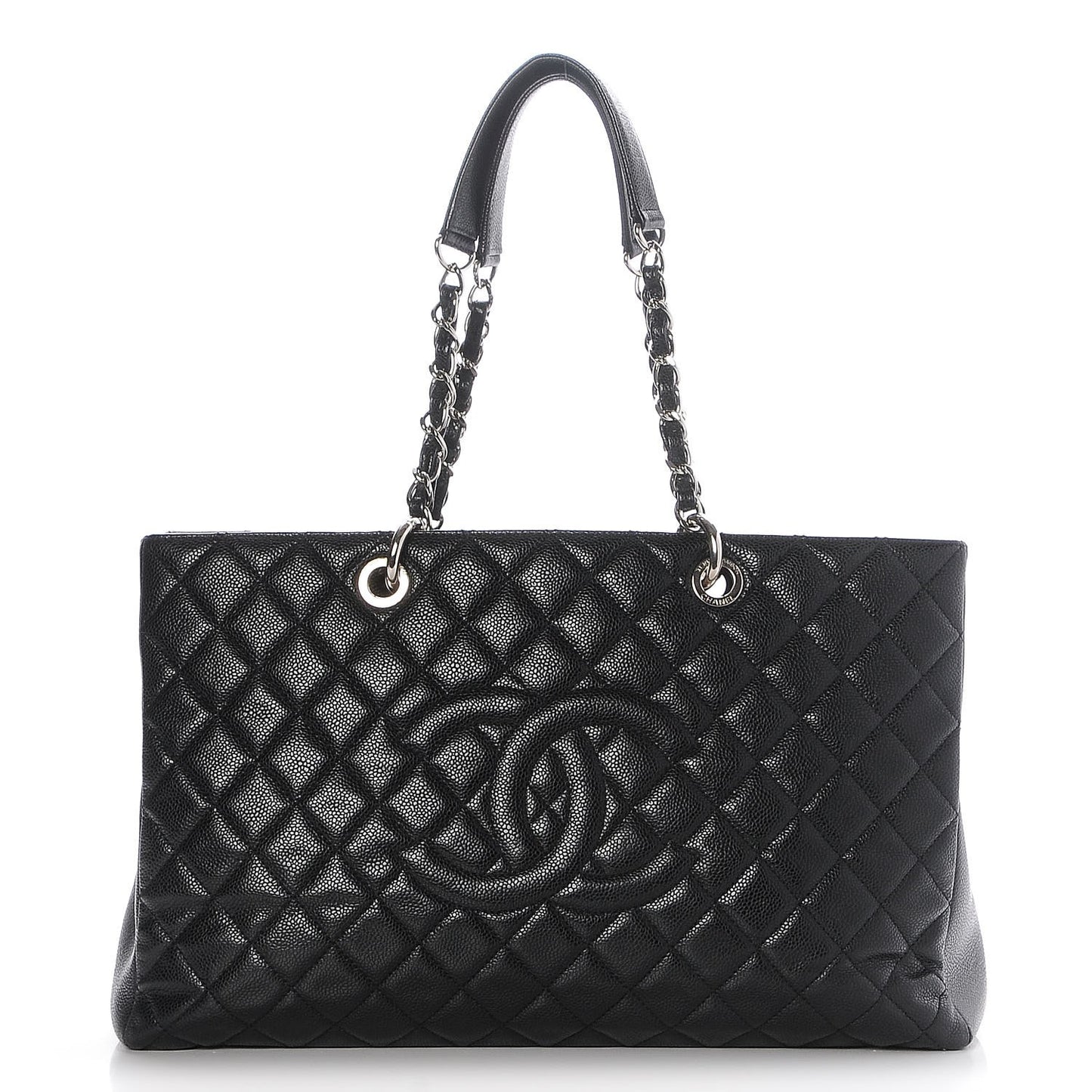 Caviar Quilted XL Grand Shopping Tote GST Black