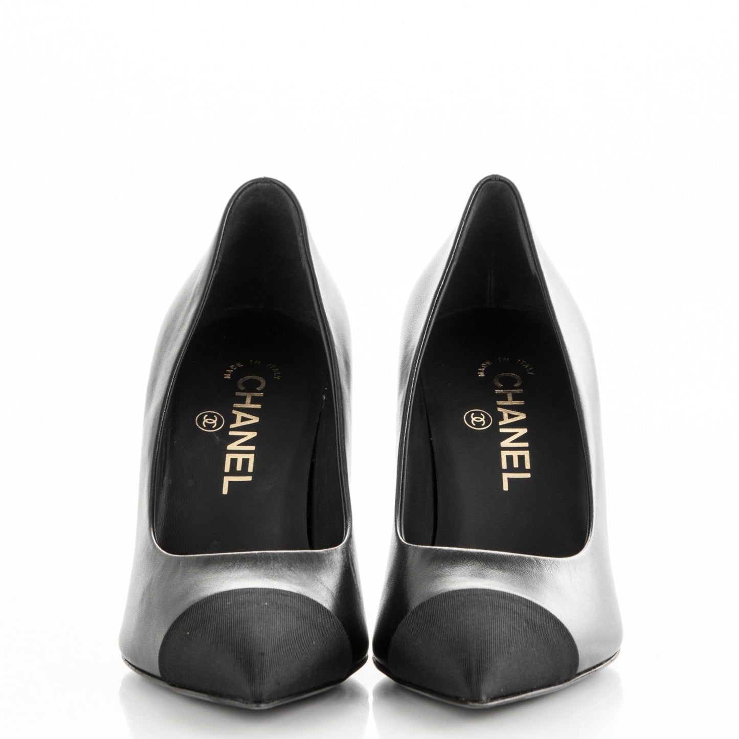 Goatskin Grosgrain Cap Toe Pearl Pumps 37 Black