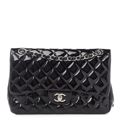 Chanel Patent Quilted Jumbo Double Flap Black 1 of 8