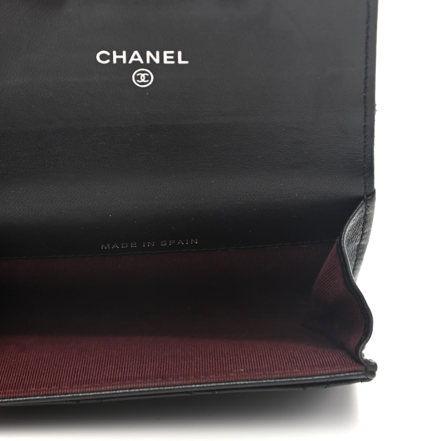 Chanel Lambskin Quilted Flap Card Holder Wallet Black 5 of 13