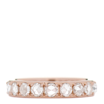 Tiffany 18K Rose Gold Diamond Metro Rose Cut Eternity Band Ring 51 5.75 1 of 3