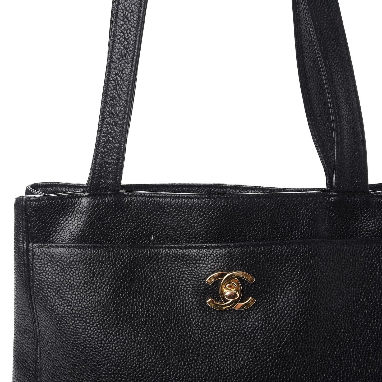 Caviar CC Shoulder Bag Black