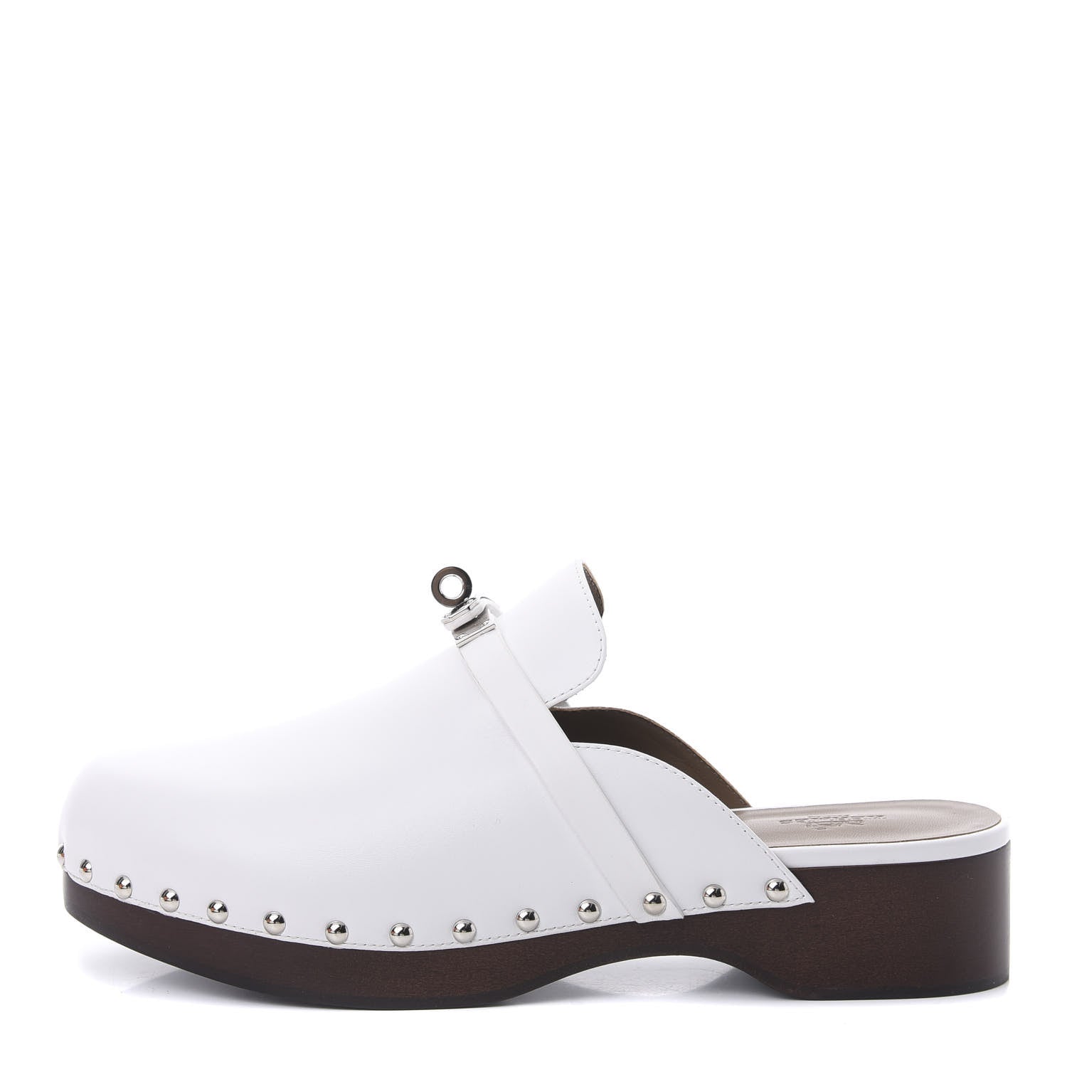 Hermes Calfskin Carlotta Mules 40 White 1 of 8