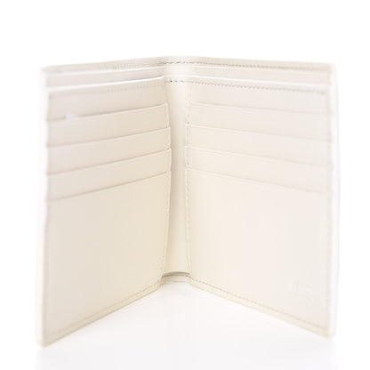 Fendi Vitello Century Mini Bug Eyes Bi-Color Bi-Fold Wallet Blue White Ice 5 of 7