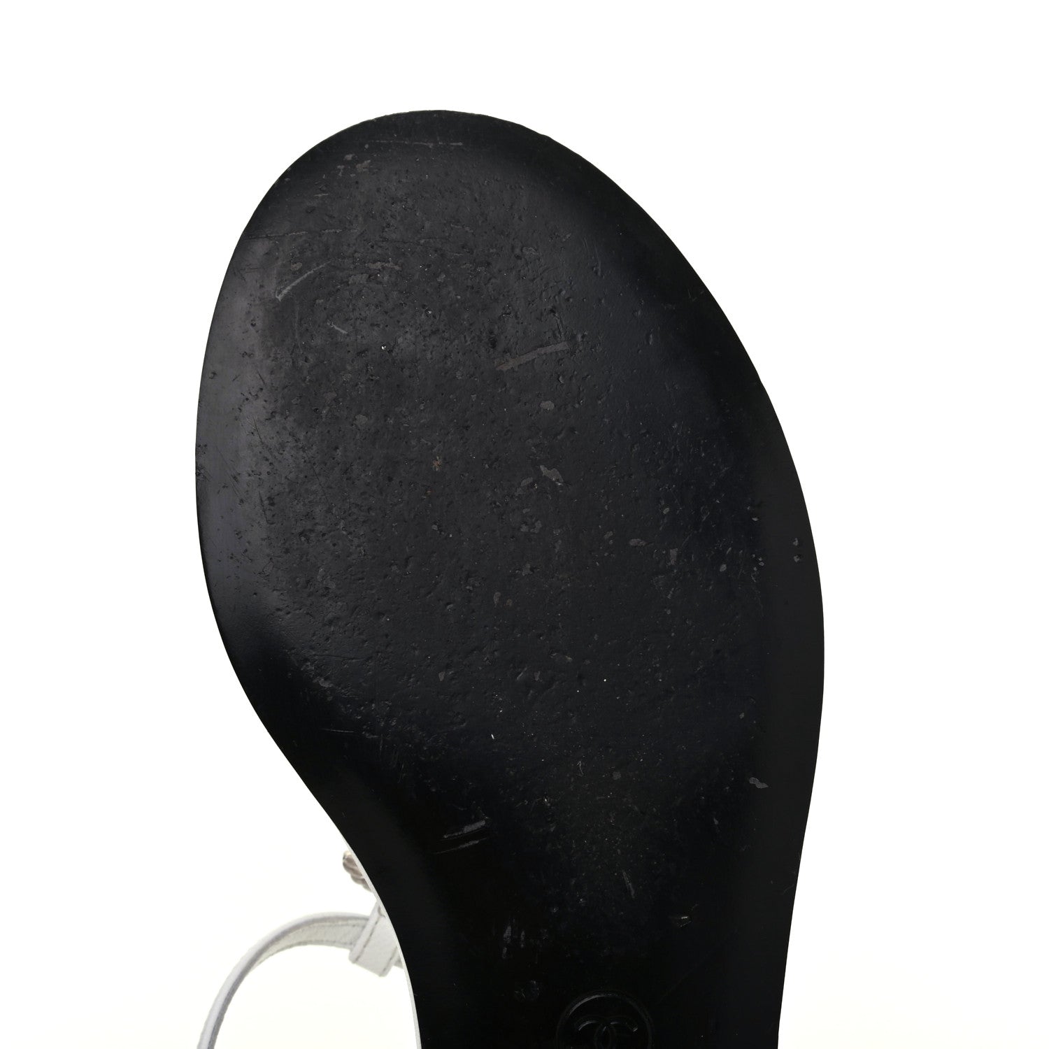 Chanel CC Logo Thong Sandals 40 White 9 of 12