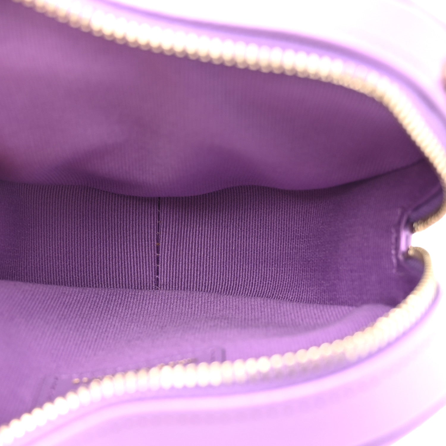 Chanel Lambskin Quilted CC In Love Heart Clutch With Chain Purple 5 of 11