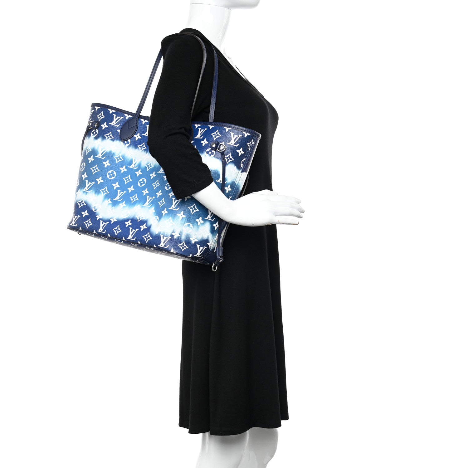Louis Vuitton Monogram Escale Neverfull MM Blue 2 of 11
