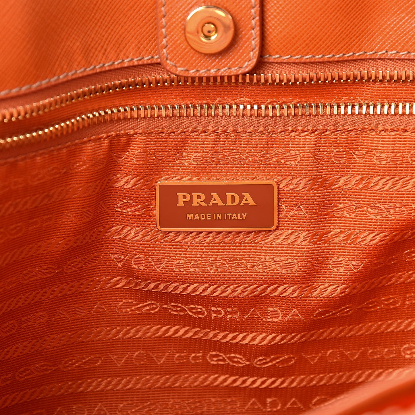 Saffiano Lux Large Tote Papaya