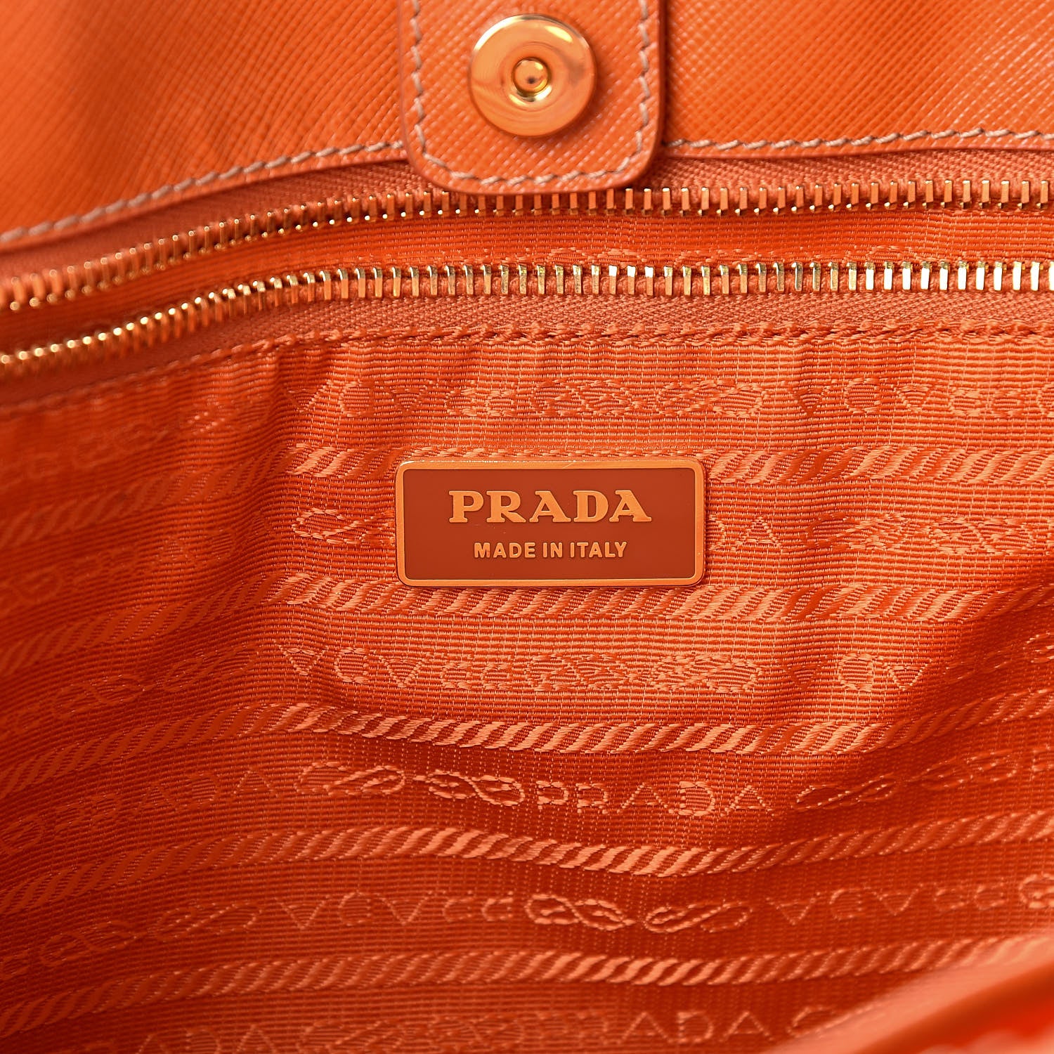 Prada Saffiano Lux Large Tote Papaya 6 of 18