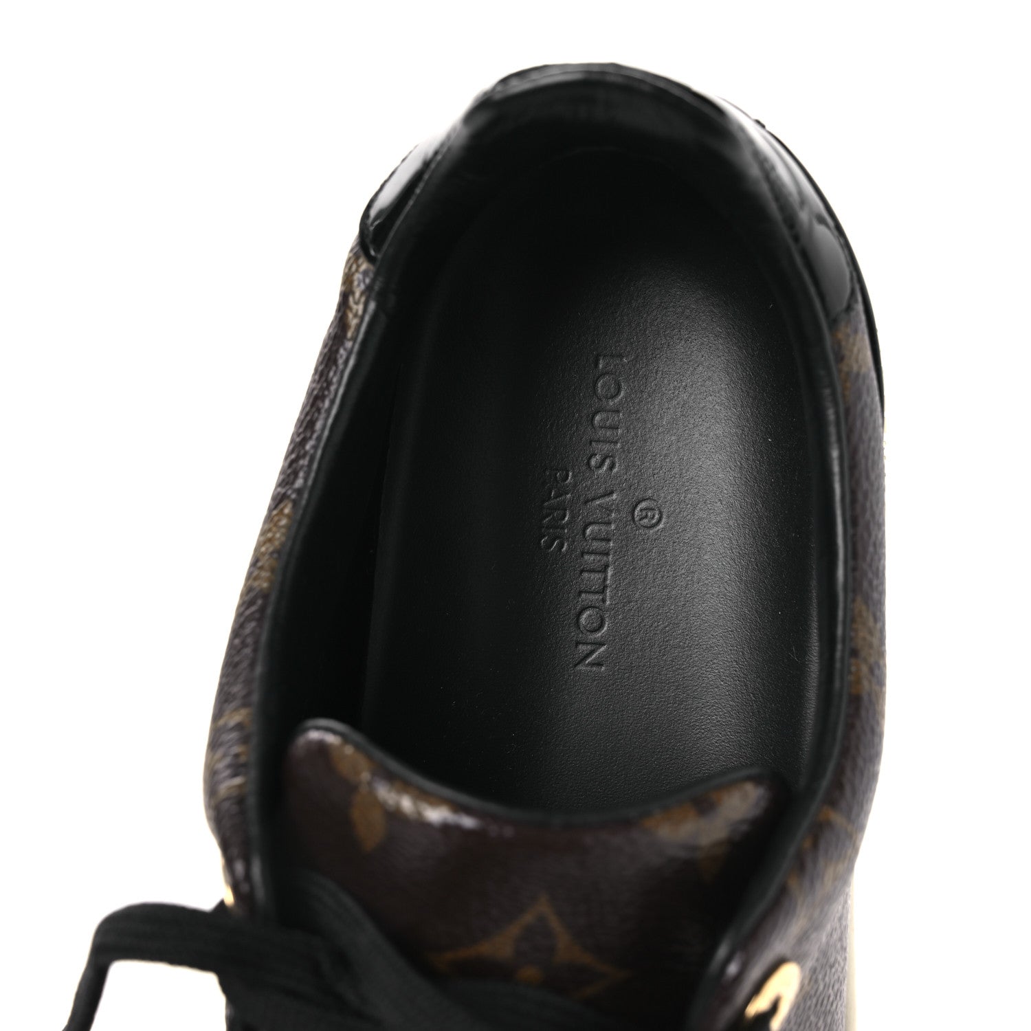 Louis Vuitton Patent Monogram Frontrow Sneakers 37 9 of 16
