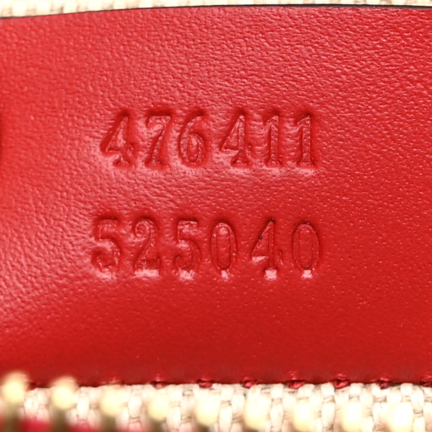 Gucci Calfskin GG Supreme Monogram Embroidered Rainbow Love Zip Pouch Red 7 of 8
