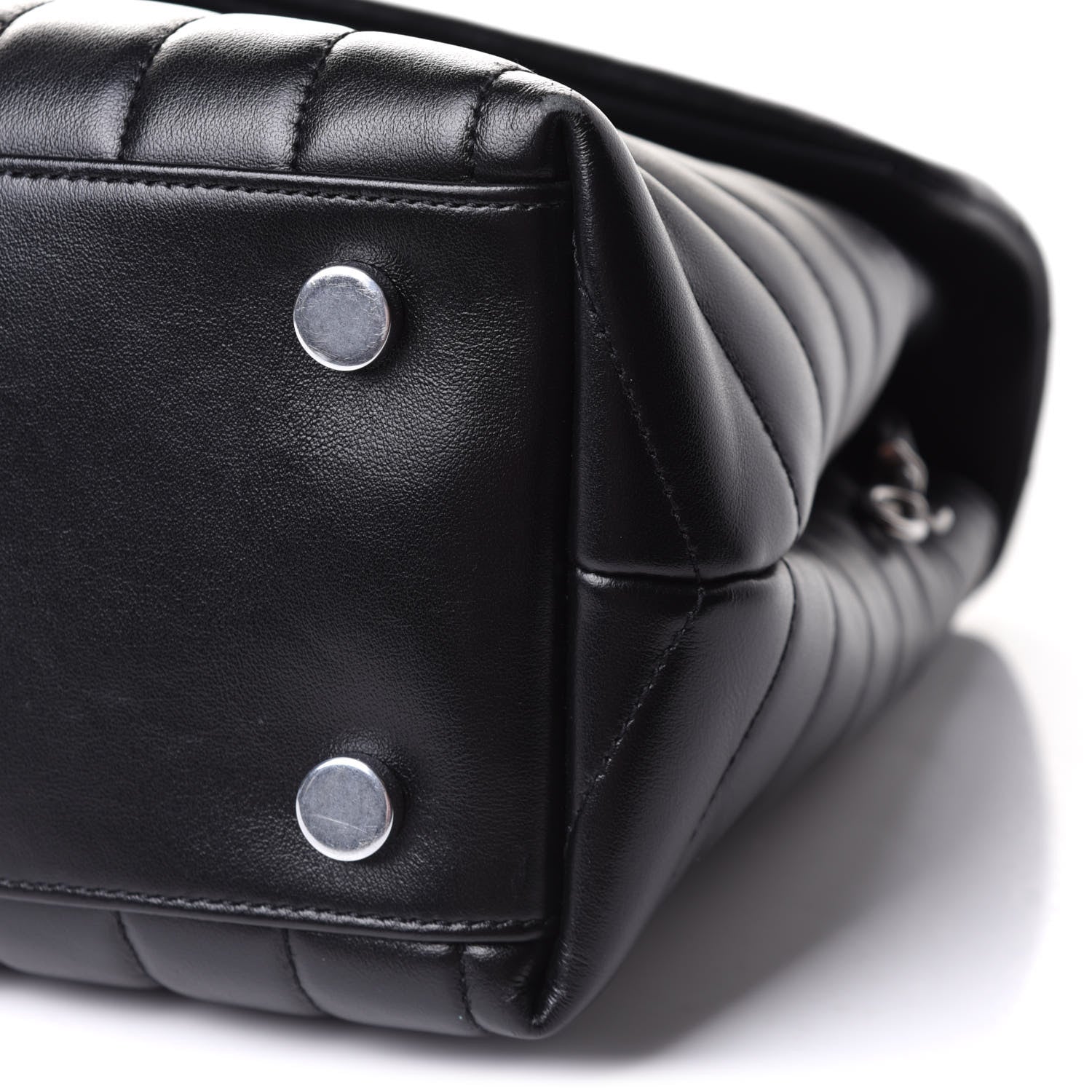 Saint Laurent Calfskin Y Quilted Monogram Medium Loulou Satchel Black 10 of 10