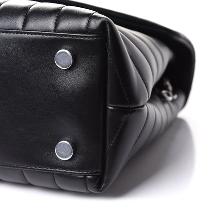Saint Laurent Calfskin Y Quilted Monogram Medium Loulou Satchel Black 10 of 10