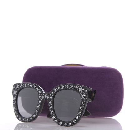 Gucci Acetate Stars Cat Eye Sunglasses GG0116S Black 8 of 8