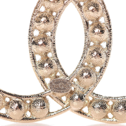 Chanel Crystal CC Brooch Gold 4 of 5