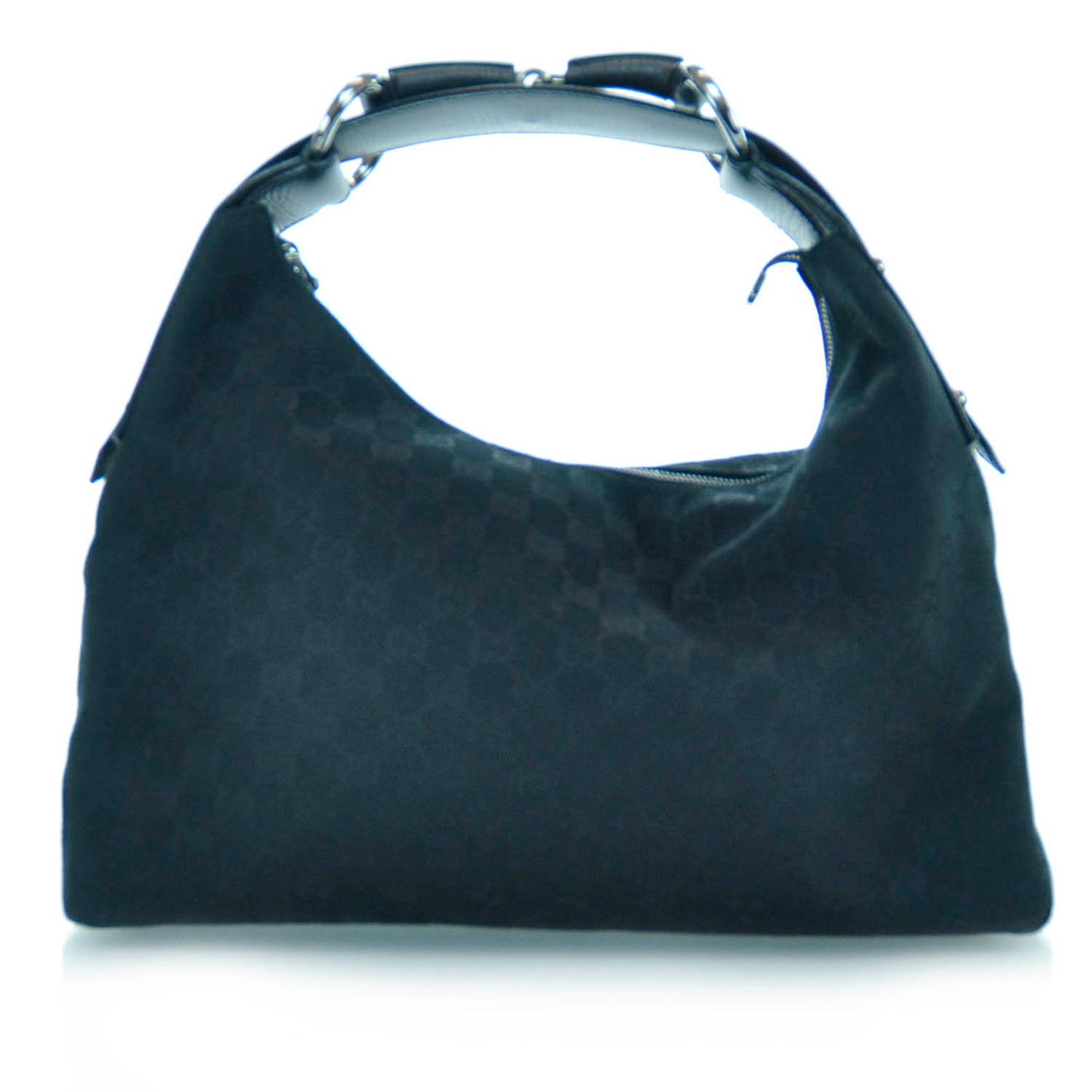 Monogram Medium Horsebit Chain Hobo Black