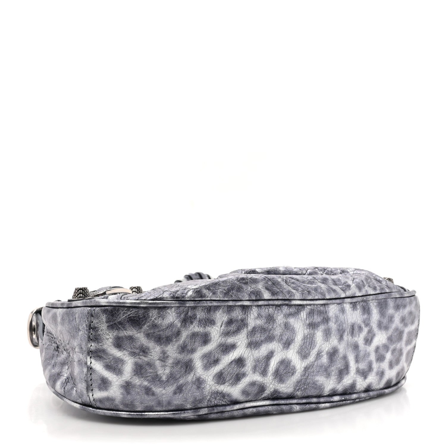 Balenciaga Metallic Agneau Arena Leopard Le Cagole Shoulder Bag XS Dark Grey 4 of 11