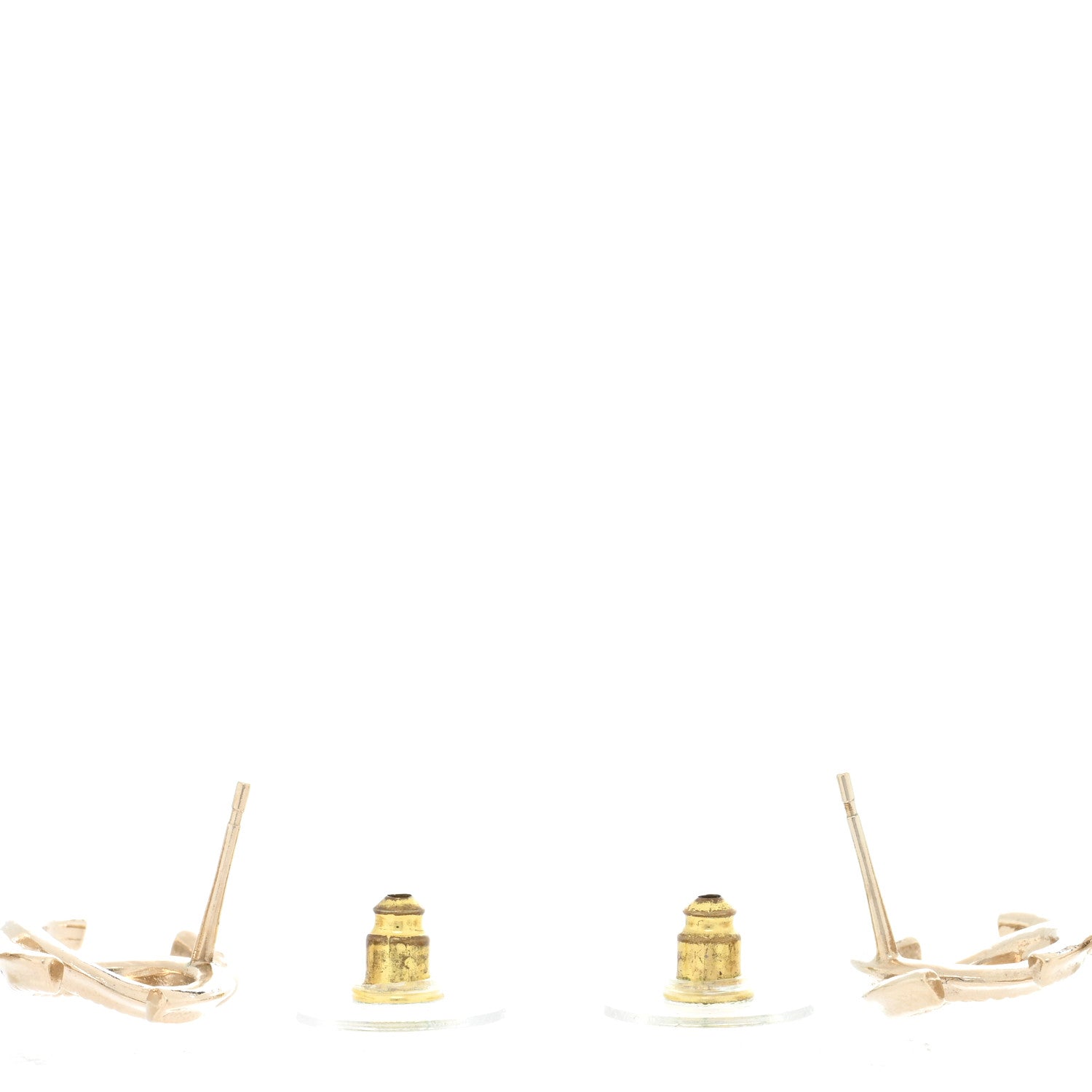 Chanel Metal Pearl CC Hoop Drop Earrings Gold 3 of 4
