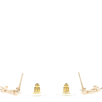 Chanel Metal Pearl CC Hoop Drop Earrings Gold 3 of 4
