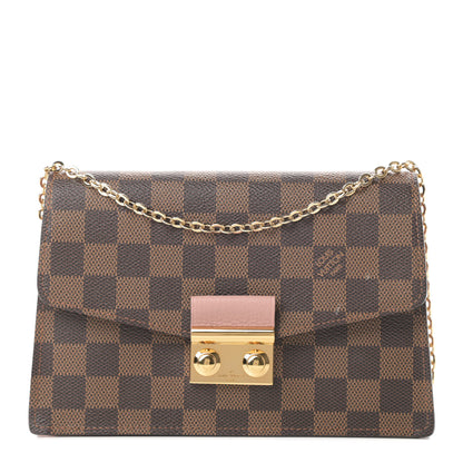 Louis Vuitton Damier Ebene Croisette Chain Wallet Magnolia 1 of 14