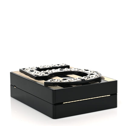 Chanel Plexiglass Strass Mosaic No 5 Minaudière Clutch Black Gold 3 of 7