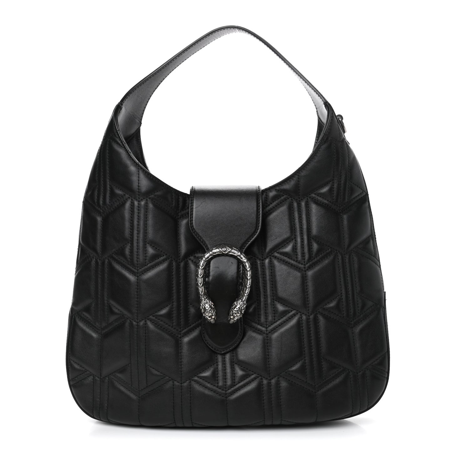 Calfskin Web Quilted Medium Dionysus Hobo Black