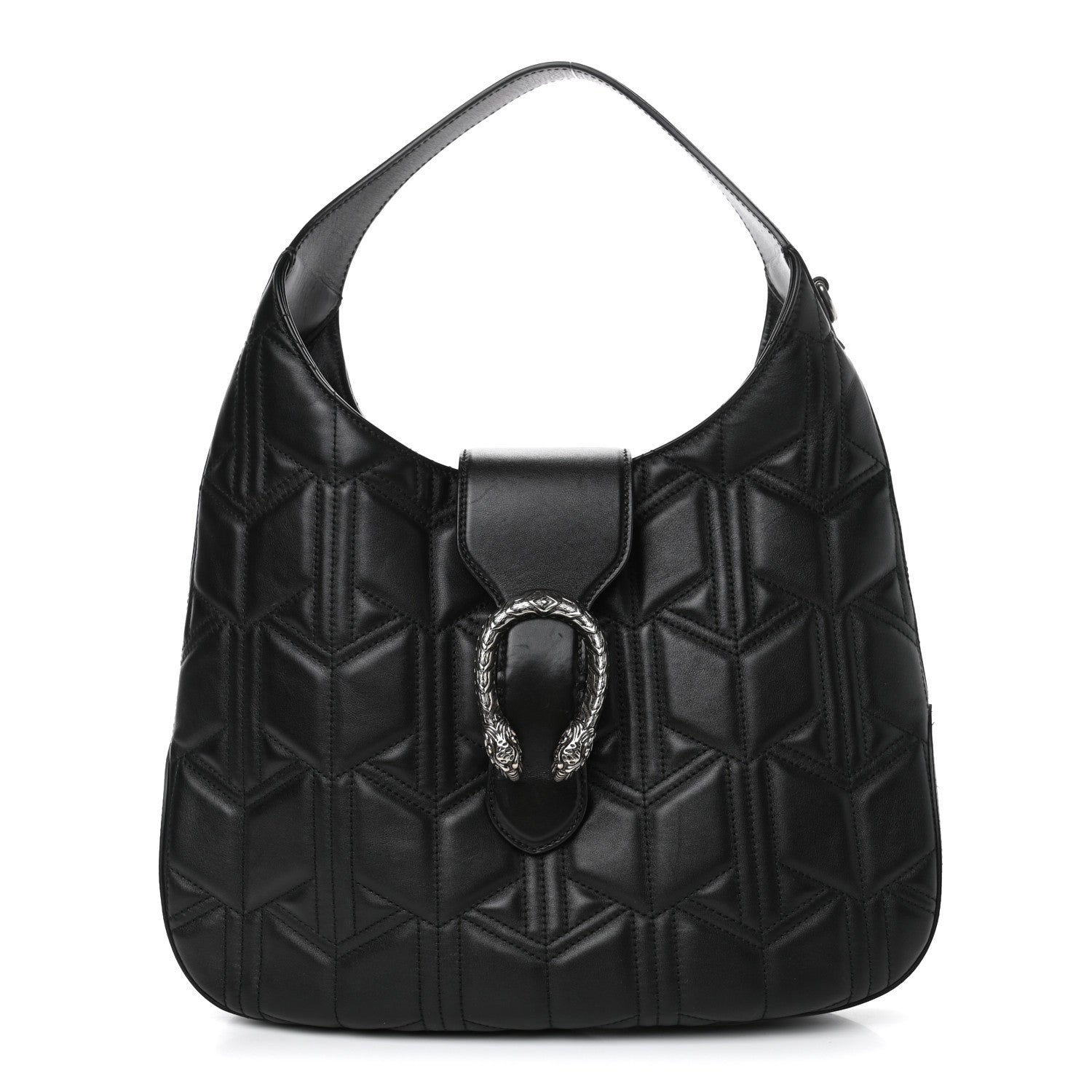 Gucci Calfskin Web Quilted Medium Dionysus Hobo Black 1 of 4